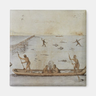 Íman Índios pescando