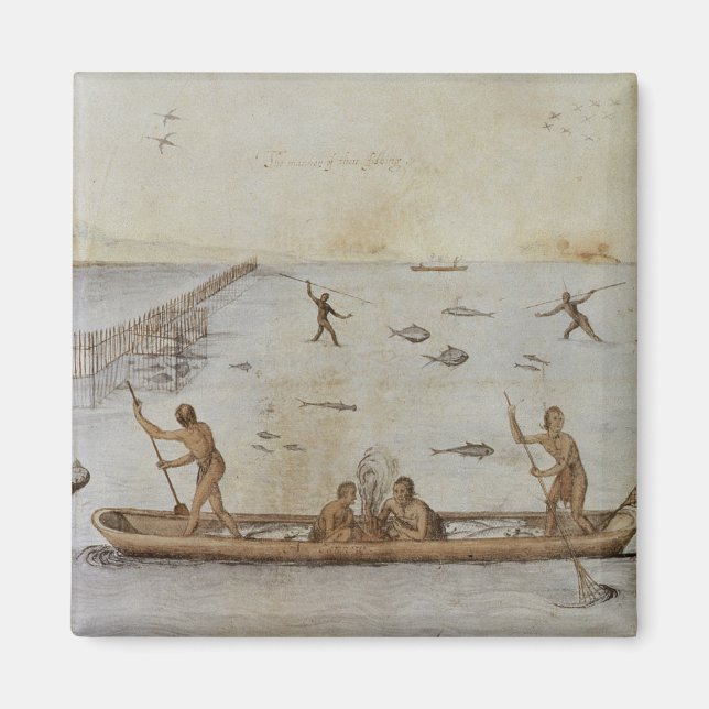 Íman Índios pescando (Frente)