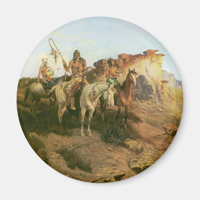 Íman Índios Vintage, Saqueadores da Pradaria, Seltzer, (Frente)