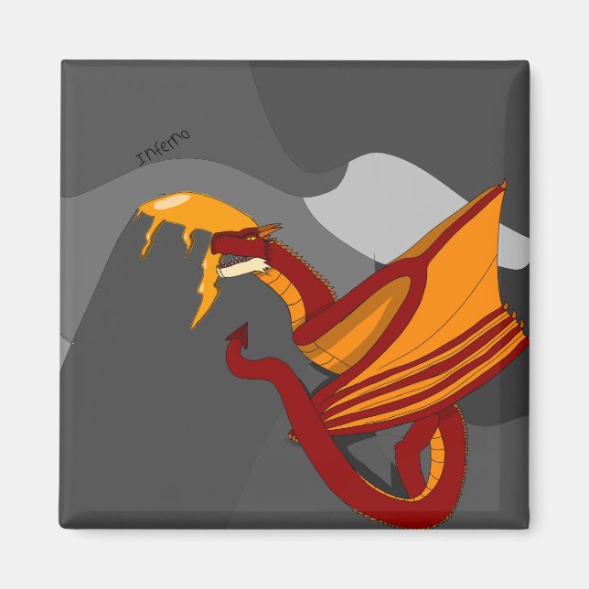 Íman Inferno, dragão de incêndio (Frente)
