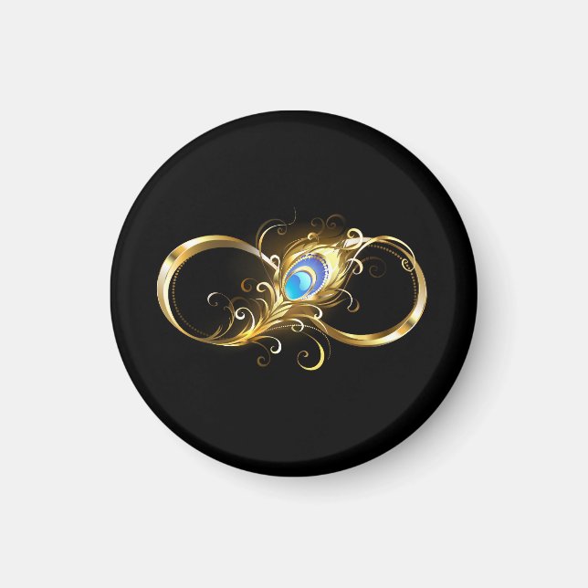 Íman Infinidade com a pena Pavão de Ouro (Frente)