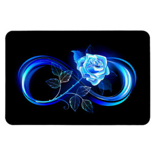 Íman Infinito brilhante com rosa azul