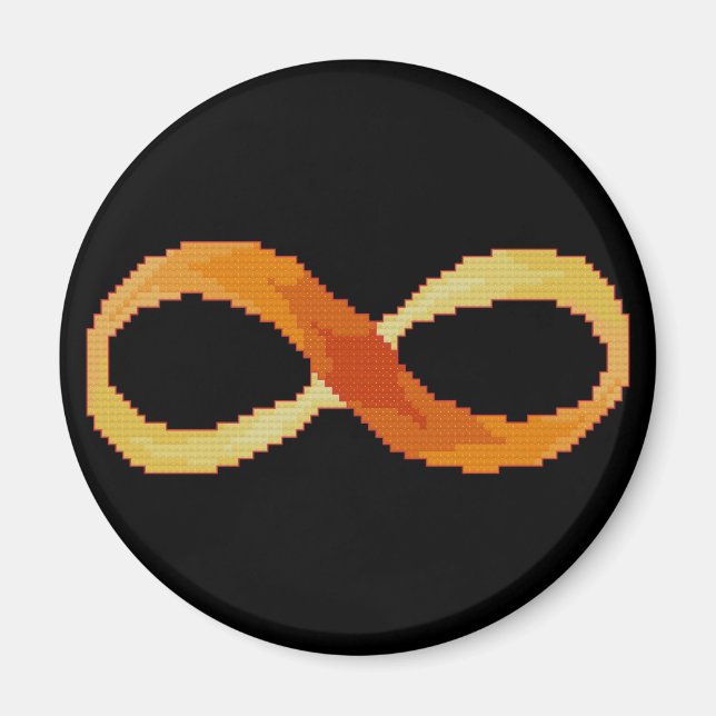 Íman Infinity Cross Stitch Magnet (Frente)