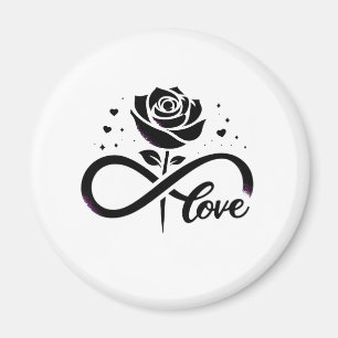 Íman Infinity Love Black Rose - Amor Romântico Eterno D