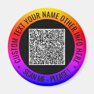 Íman Informações de verificação do código QR e ímã de t