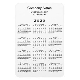 Íman Informações sobre o Nome da Empresa do Calendár