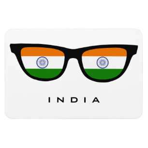 Íman Inglês de texto e cor personalizado do India Shade