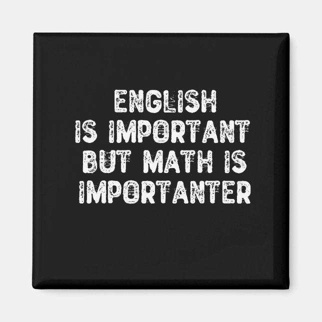 Íman Inglês É Importante, Mas Matemática É Importante - (Frente)