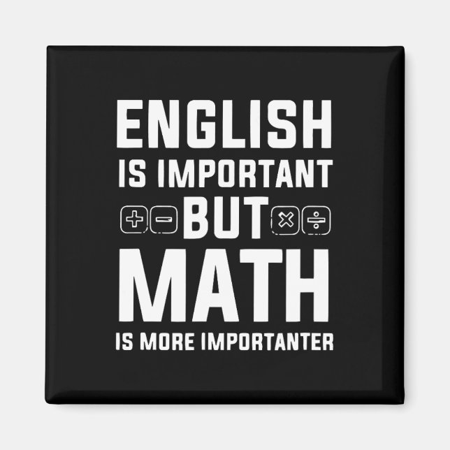 Íman Inglês É Importante, Mas Matemática É Mais Importa (Frente)