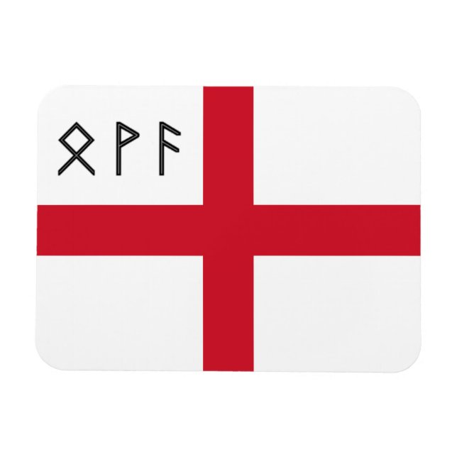 Íman Inglês - Flag com AngloSaxon Runes (Horizontal)