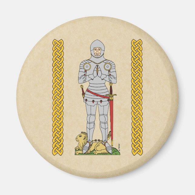 Íman Inglês Medieval Knight Circa 1430 (Frente)