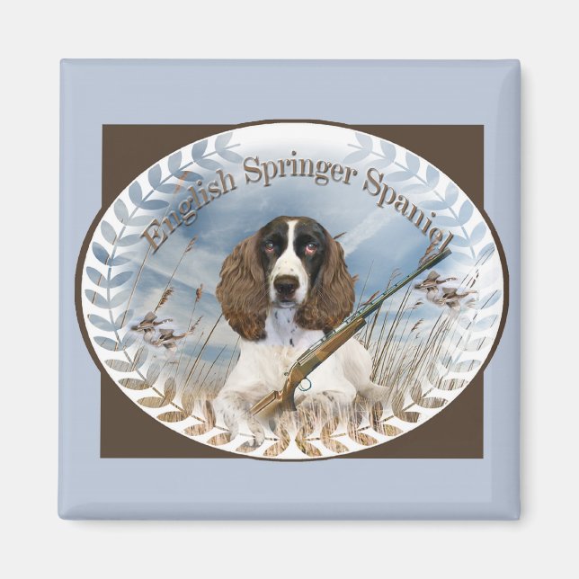Íman Inglês Springer Spaniel Hunting Magnet (Frente)