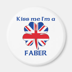 Íman Ingleses personalizados beijam-me que eu sou Faber