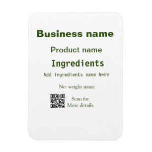 Íman Ingredientes adicionam nome do produto ponderador 