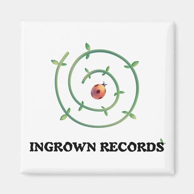 Íman Ingrown Records Ladybug Magnet Square (Frente)
