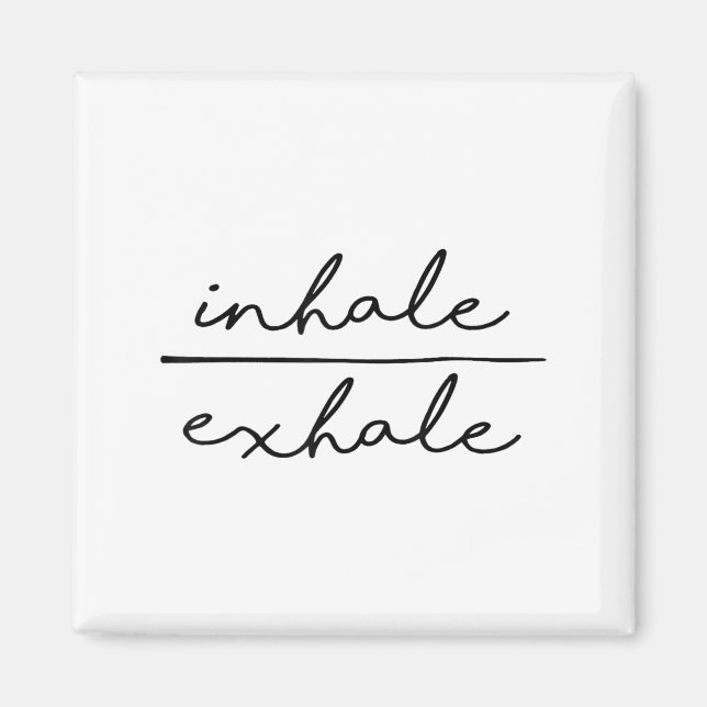 Íman Inhale &amp; Exhale Yoga Lover Women's Yoga Motiva (Frente)