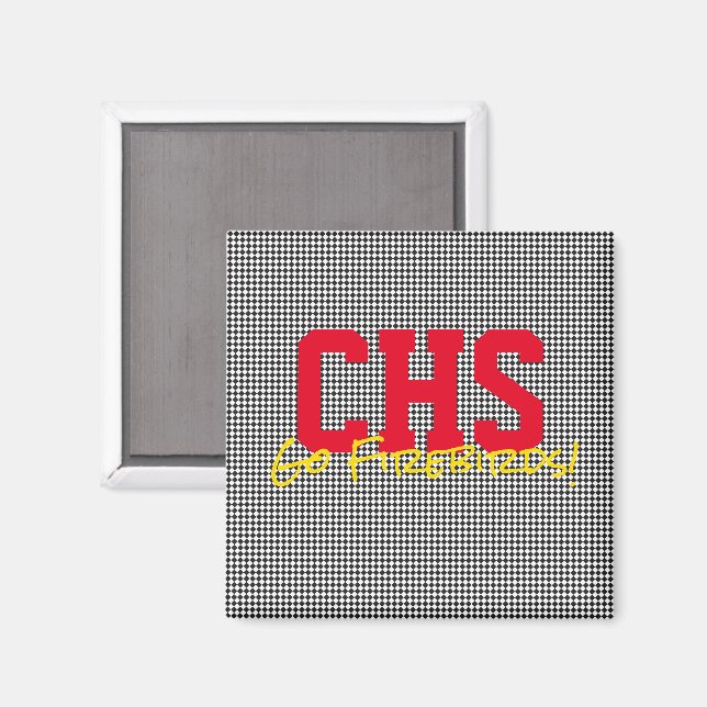 Íman INICIAIS DA Escola Equipe Esportiva NOME Fan Diver (Front/Back)