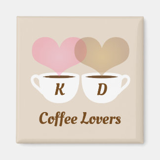 Íman Iniciais De Monograma Personalizado Cor-De-Rosa Ca