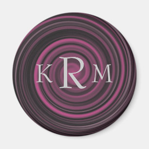 Íman Iniciais Monogramas Tampas de ameixa