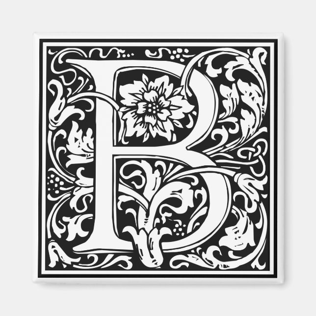 Íman Inicial decorativa "B" da letra (Frente)