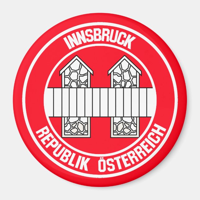 Íman Innsbruck Round Emblem (Frente)