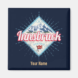 Íman Innsbruck Tyrol Áustria Retro Alps Vintage