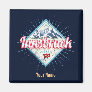 Íman Innsbruck Tyrol Áustria Retro Alps Vintage