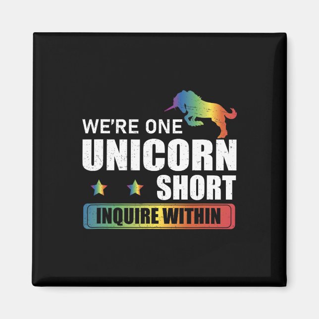 Íman Inquérito No Funny Polyamory Unicorn Caçando A P (Frente)