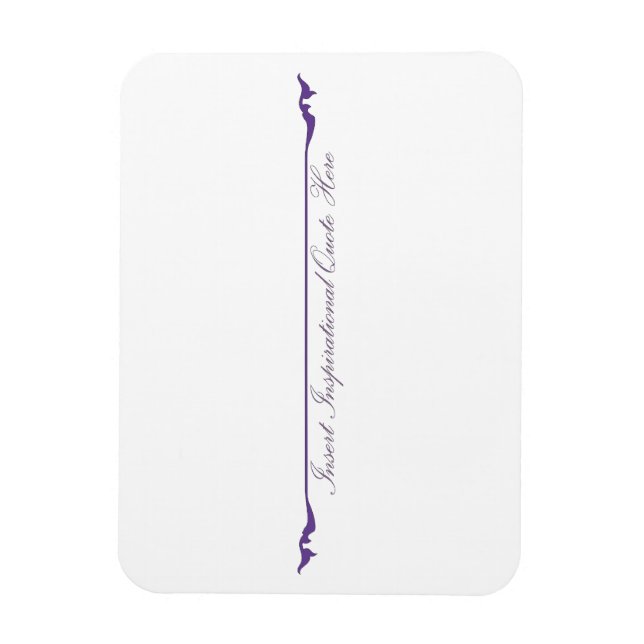 Íman Inserir citação Inspiracional Aqui - Roxo (Vertical)