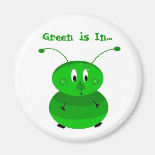 Íman Inseto Verde Engraçado