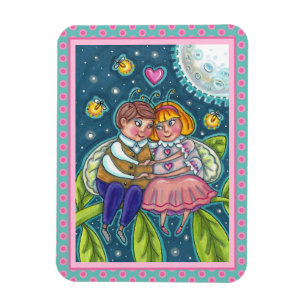 ÍMAN INSETOS AMANTES, FIREFLIES E LUA CHEIA, NAMORADOS