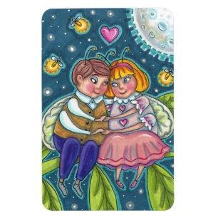 ÍMAN INSETOS AMANTES, FIREFLIES E LUA CHEIA, NAMORADOS