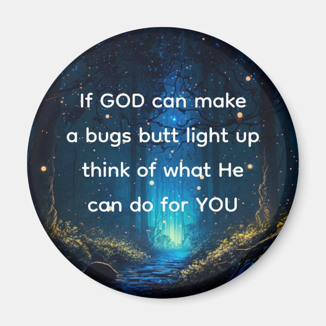 Íman Insetos Bumbum Acende Firefly inseto  Engraçado (Frente)