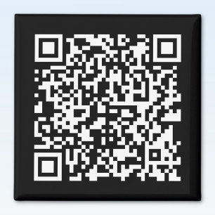 Íman Insira URL e crie código QR escaneável Preto Bra