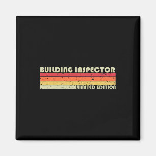 Íman Inspetor de Construção Cargo Funny Título Aniversá