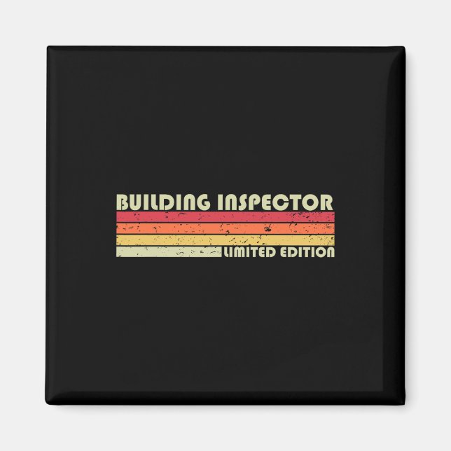 Íman Inspetor de Construção Cargo Funny Título Aniversá (Frente)