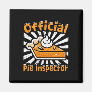 Íman Inspetor Oficial de Pizza Funny Ação de Graças Pum