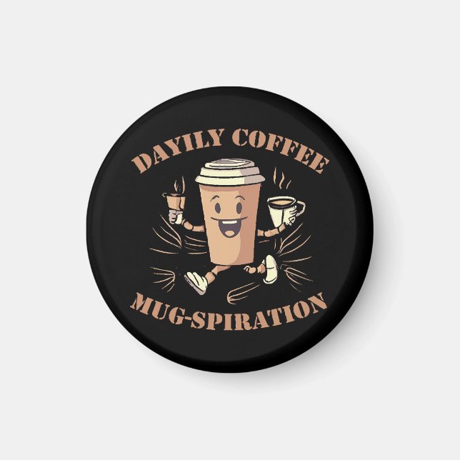 Íman Inspiração Diária de Caneca de Café (Frente)