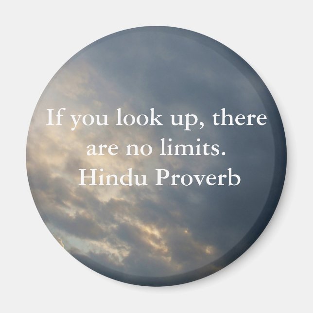 Íman inspiração Hindu Proverb da Índia (Frente)