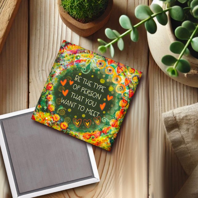 Íman Inspiração Seja aquela pessoa citar Bonito floral (Criador carregado)