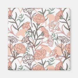 Íman Inspirado na Natureza Floral: Padrão de Flor de Cr