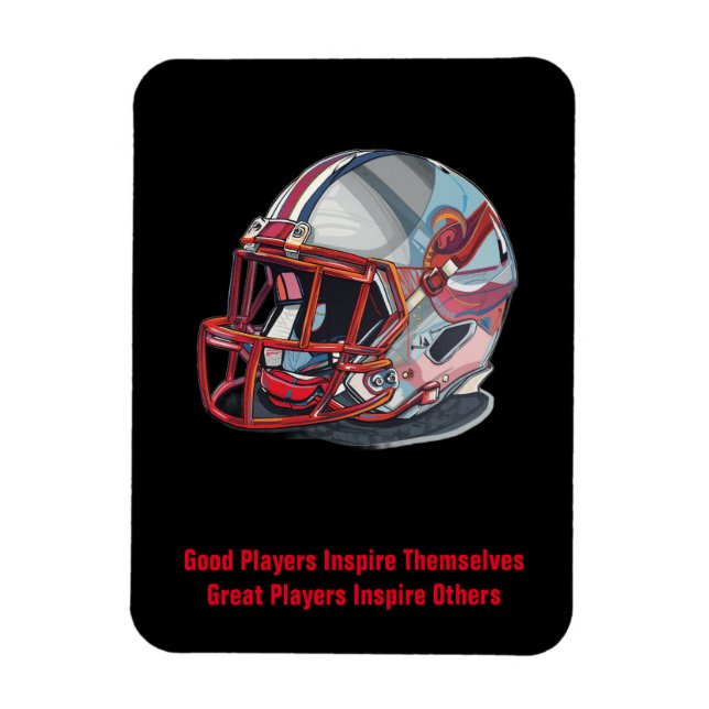 Íman Inspirational Good Players Pop Art Football Helmet (Vertical)
