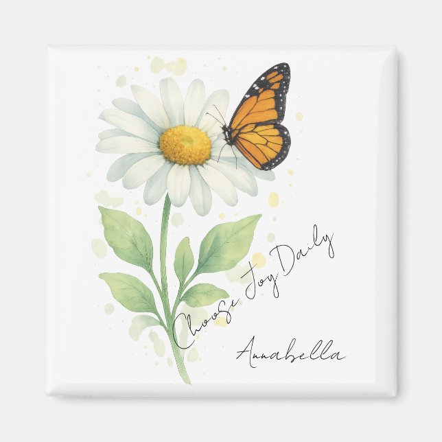 Íman Inspirational Magnet - Daisy & Butterfly (Frente)