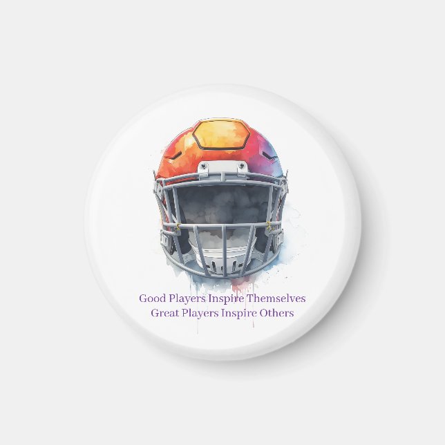Íman Inspirational Motivational Football Helmet  (Frente)