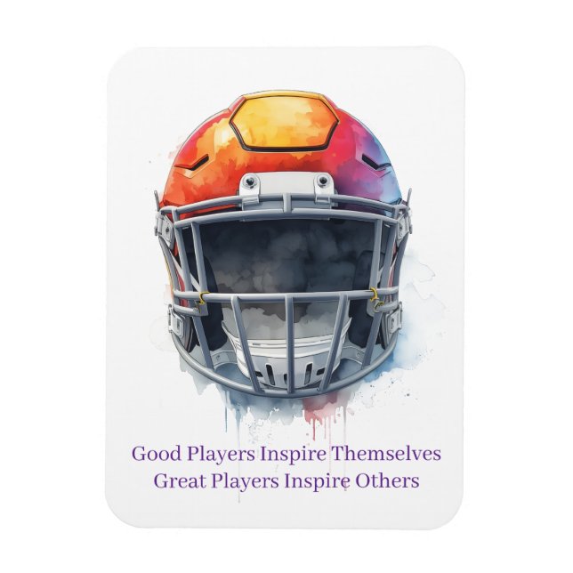Íman Inspirational Motivational Football Helmet  (Vertical)