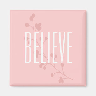 Íman Inspirational Pink Floral Acredita