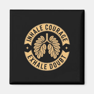 Íman Inspire Coragem Expire Dúvida Camisa de Ioga Inspi
