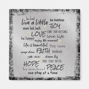 Íman Inspire e motive afirmações de cotação