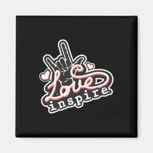 Íman inspire Love ASL ILY Hand Sign Language Daf Aware