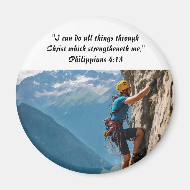 Íman Inspiring Philippians com um imã de 4:13 (Frente)